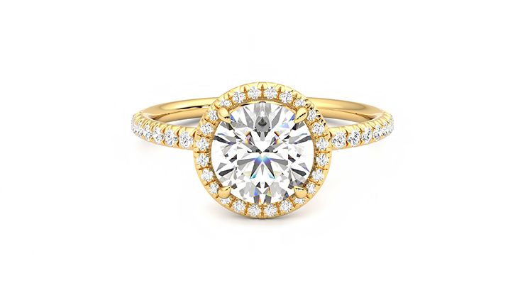 Taylor & Hart Dawn Round Engagement Ring 360 degree image 0