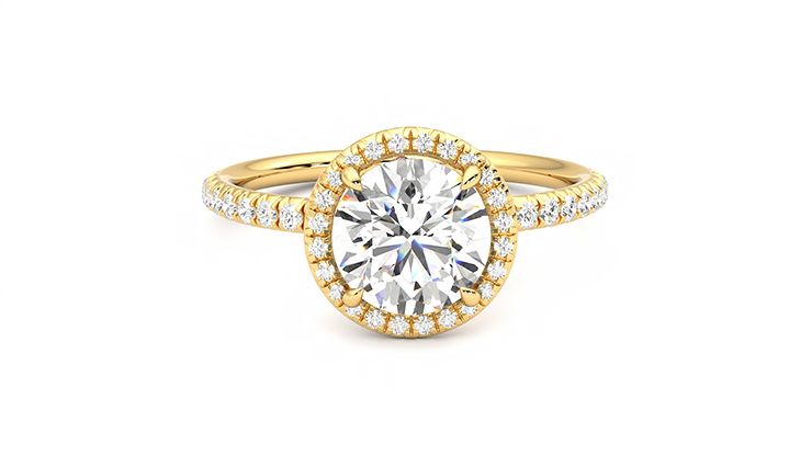 Taylor & Hart Dawn Round Engagement Ring 360 degree image 1