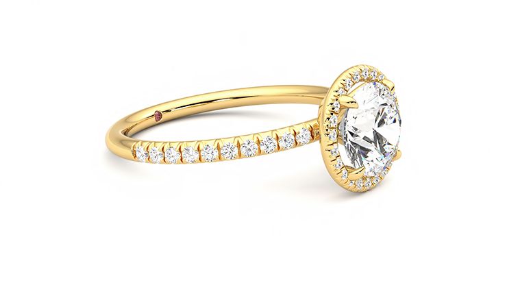 Taylor & Hart Dawn Round Engagement Ring 360 degree image 7