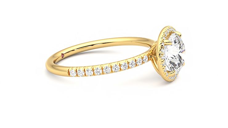 Taylor & Hart Dawn Round Engagement Ring 360 degree image 8