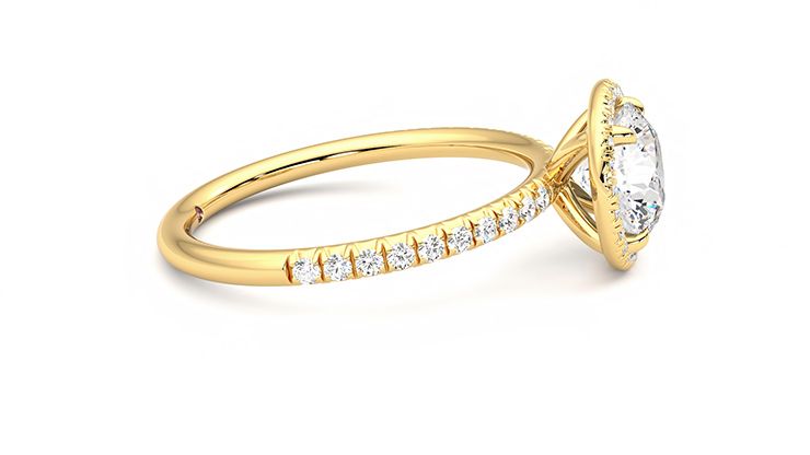 Taylor & Hart Dawn Round Engagement Ring 360 degree image 9