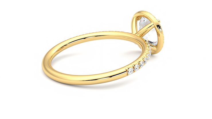 Taylor & Hart Dawn Round Engagement Ring 360 degree image 12