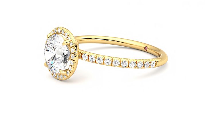 Taylor & Hart Dawn Round Engagement Ring 360 degree image 23