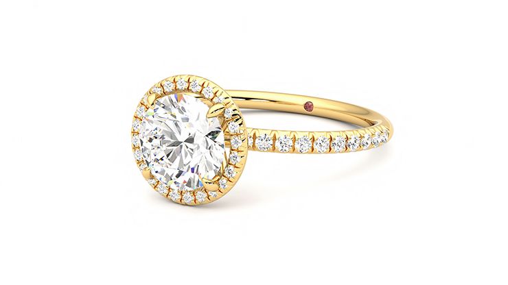 Taylor & Hart Dawn Round Engagement Ring 360 degree image 25