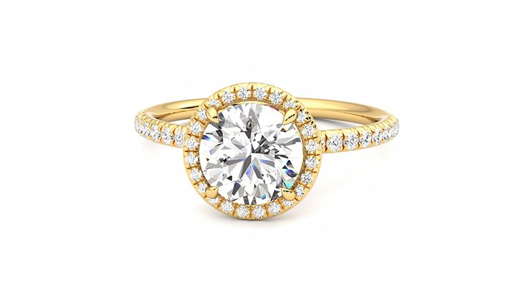 Taylor & Hart Dawn Round Engagement Ring 360 degree image 28