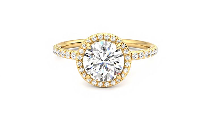Taylor & Hart Dawn Round Engagement Ring 360 degree image 29