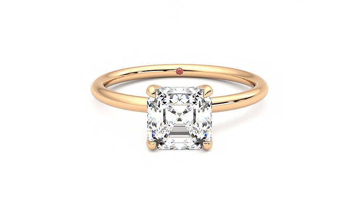 Taylor & Hart Demure Asscher Engagement Ring 360 degree image 0