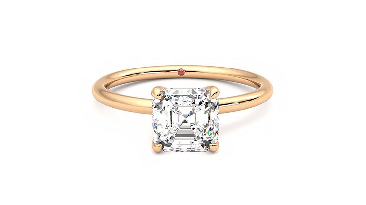 Taylor & Hart Demure Asscher Engagement Ring 360 degree image 1