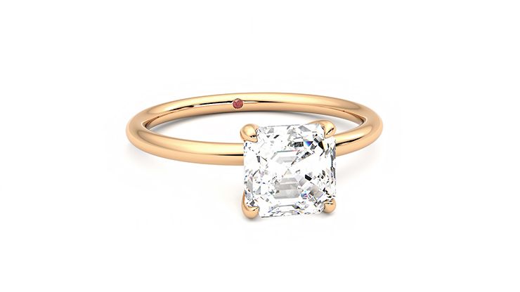 Taylor & Hart Demure Asscher Engagement Ring 360 degree image 3