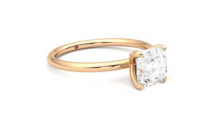 Taylor & Hart Demure Asscher Engagement Ring 360 degree image 6