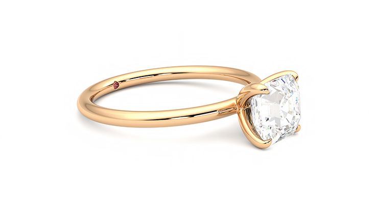 Taylor & Hart Demure Asscher Engagement Ring 360 degree image 7