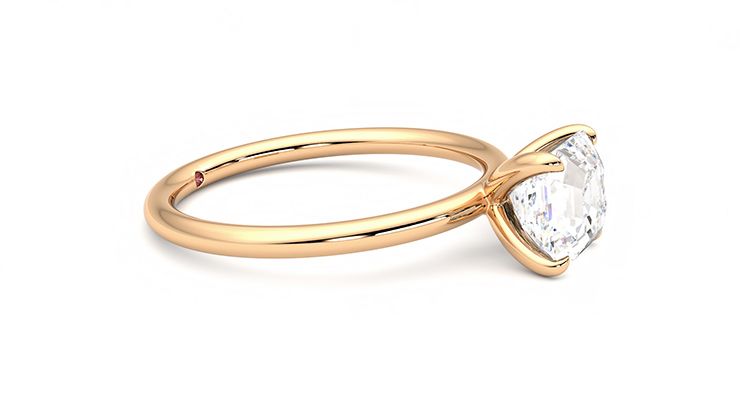 Taylor & Hart Demure Asscher Engagement Ring 360 degree image 8