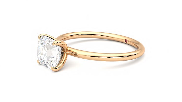 Taylor & Hart Demure Asscher Engagement Ring 360 degree image 23