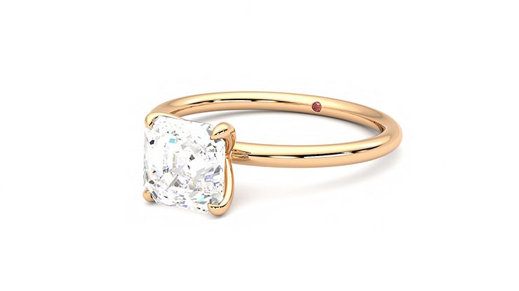 Taylor & Hart Demure Asscher Engagement Ring 360 degree image 25