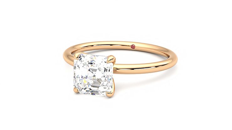 Taylor & Hart Demure Asscher Engagement Ring 360 degree image 26