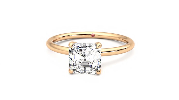 Taylor & Hart Demure Asscher Engagement Ring 360 degree image 28
