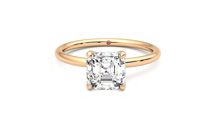 Taylor & Hart Demure Asscher Engagement Ring 360 degree image 29