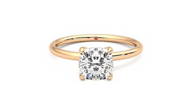Taylor & Hart Demure Cushion Engagement Ring 360 degree image 0