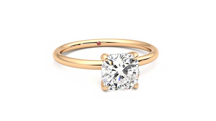 Taylor & Hart Demure Cushion Engagement Ring 360 degree image 3
