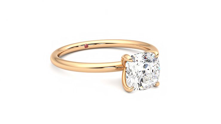 Taylor & Hart Demure Cushion Engagement Ring 360 degree image 5
