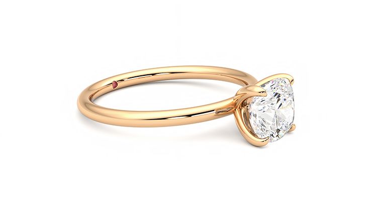 Taylor & Hart Demure Cushion Engagement Ring 360 degree image 7