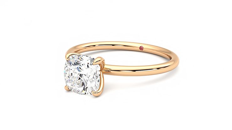Taylor & Hart Demure Cushion Engagement Ring 360 degree image 25