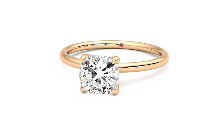 Taylor & Hart Demure Cushion Engagement Ring 360 degree image 27