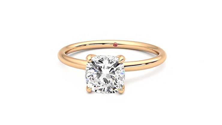 Taylor & Hart Demure Cushion Engagement Ring 360 degree image 28
