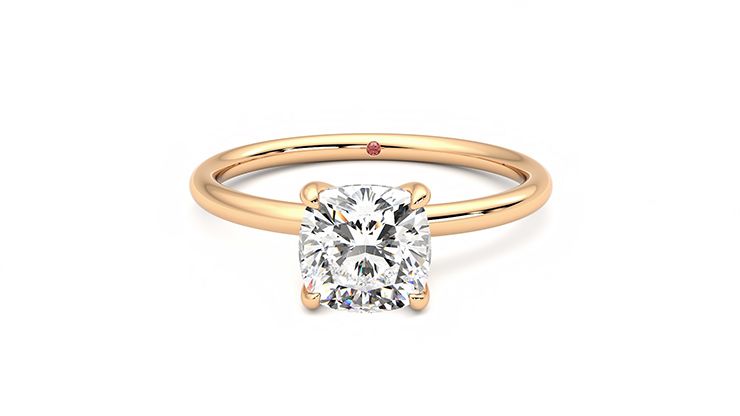 Taylor & Hart Demure Cushion Engagement Ring 360 degree image 29