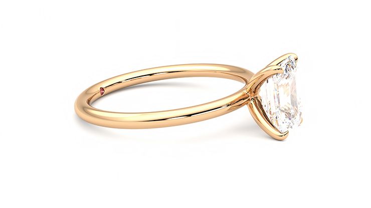 Taylor & Hart Demure Emerald Engagement Ring 360 degree image 8