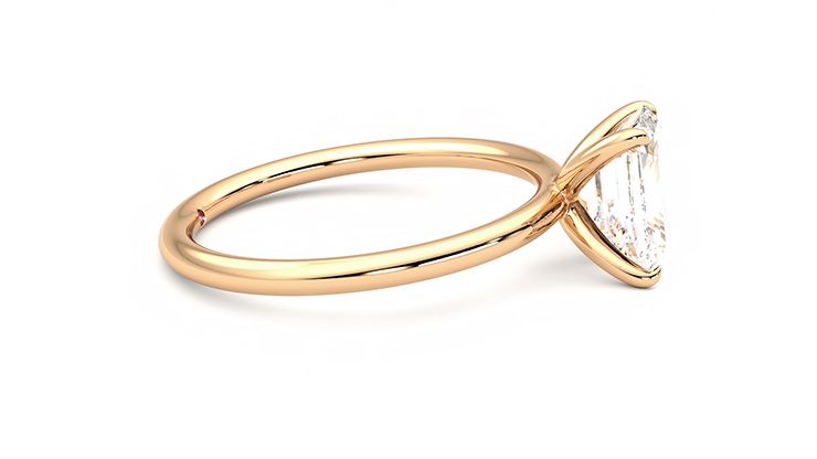 Taylor & Hart Demure Emerald Engagement Ring 360 degree image 9
