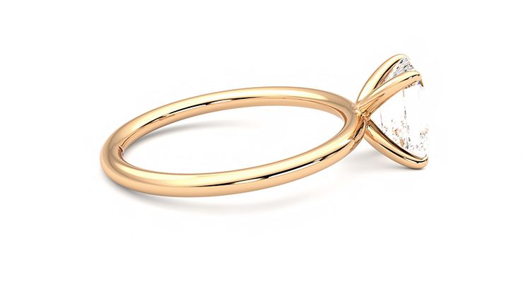 Taylor & Hart Demure Emerald Engagement Ring 360 degree image 10