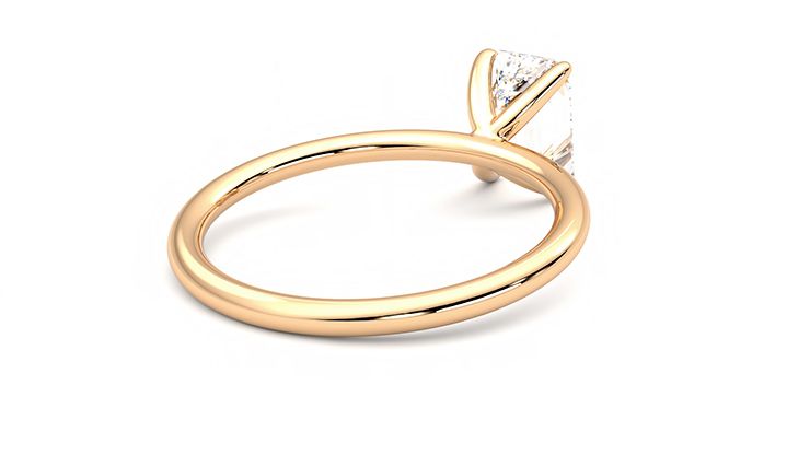 Taylor & Hart Demure Emerald Engagement Ring 360 degree image 13