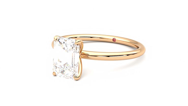 Taylor & Hart Demure Emerald Engagement Ring 360 degree image 25