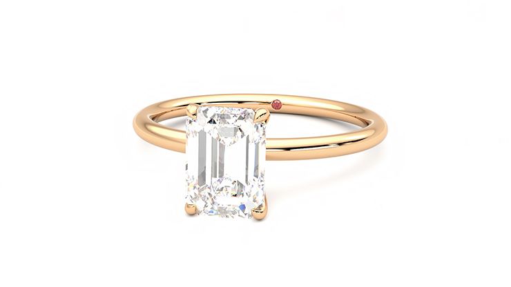 Taylor & Hart Demure Emerald Engagement Ring 360 degree image 27