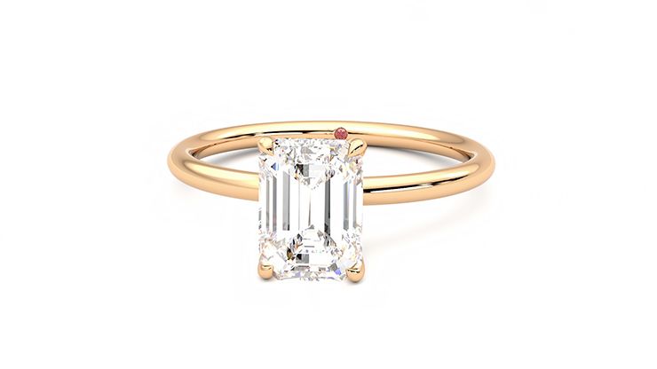 Taylor & Hart Demure Emerald Engagement Ring 360 degree image 28