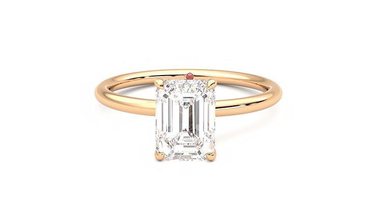 Taylor & Hart Demure Emerald Engagement Ring 360 degree image 29