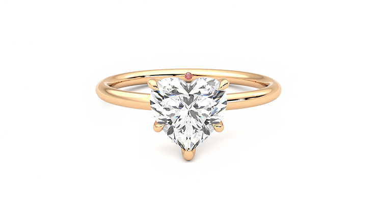Taylor & Hart Demure Heart Engagement Ring 360 degree image 0