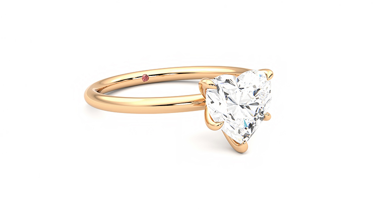 Taylor & Hart Demure Heart Engagement Ring 360 degree image 5