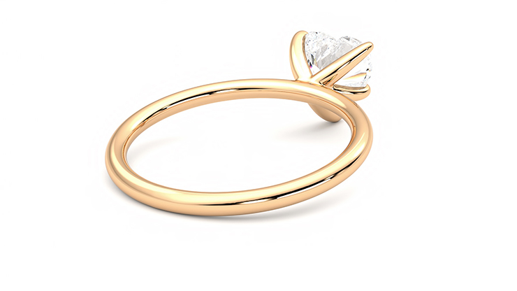 Taylor & Hart Demure Heart Engagement Ring 360 degree image 13