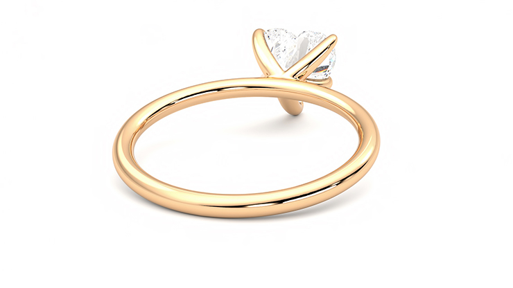 Taylor & Hart Demure Heart Engagement Ring 360 degree image 14