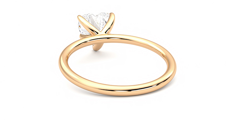 Taylor & Hart Demure Heart Engagement Ring 360 degree image 16