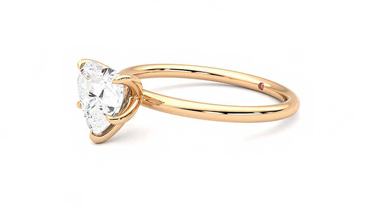 Taylor & Hart Demure Heart Engagement Ring 360 degree image 23