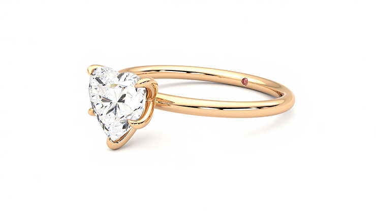 Taylor & Hart Demure Heart Engagement Ring 360 degree image 24