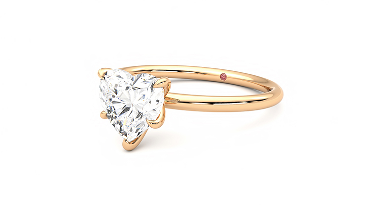 Taylor & Hart Demure Heart Engagement Ring 360 degree image 25