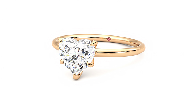 Taylor & Hart Demure Heart Engagement Ring 360 degree image 26