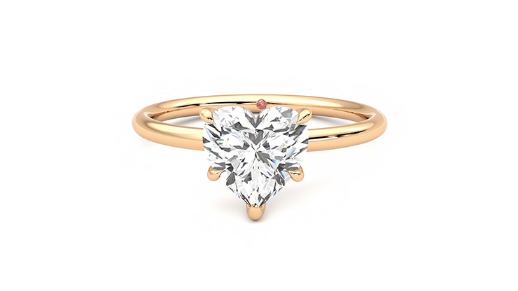 Taylor & Hart Demure Heart Engagement Ring 360 degree image 29