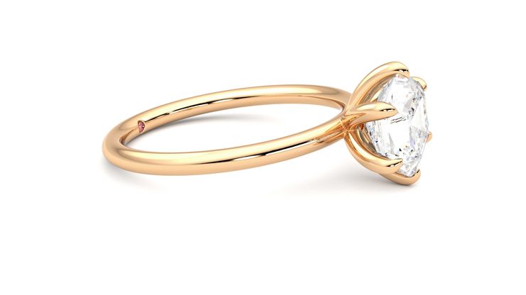Taylor & Hart Demure Hexagonal Engagement Ring 360 degree image 8