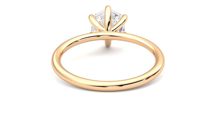 Taylor & Hart Demure Hexagonal Engagement Ring 360 degree image 15