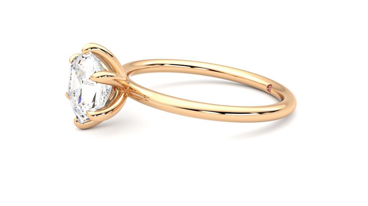Taylor & Hart Demure Hexagonal Engagement Ring 360 degree image 22